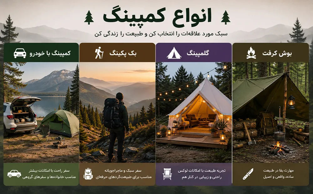 مهمترین نکات کمپینگ و طبیعتگردی